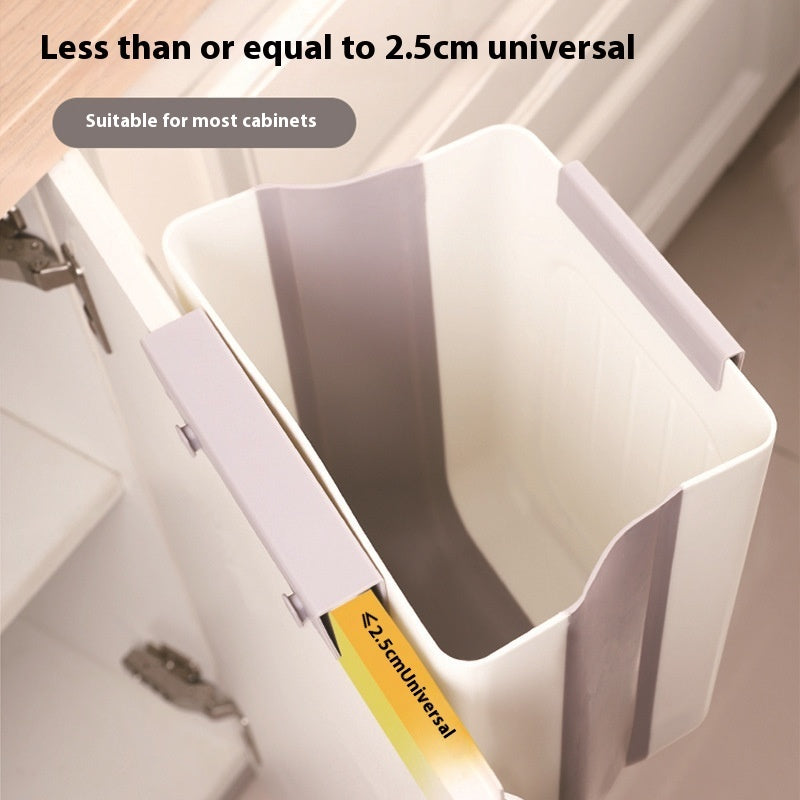 Foldable Trash Can Home Kitchen Cabinet Hanging