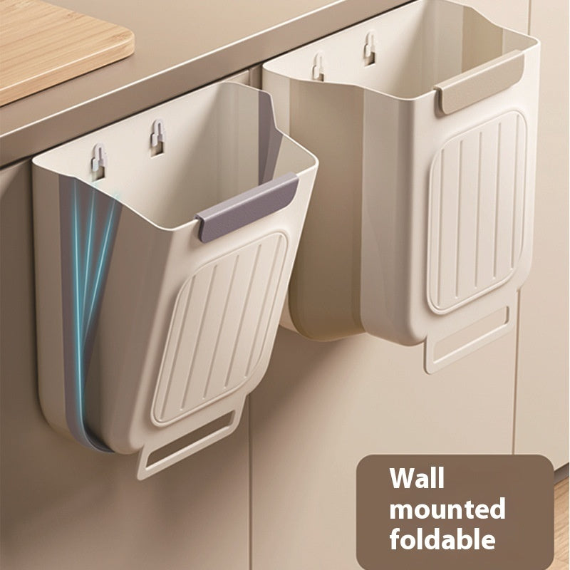 Foldable Trash Can Home Kitchen Cabinet Hanging